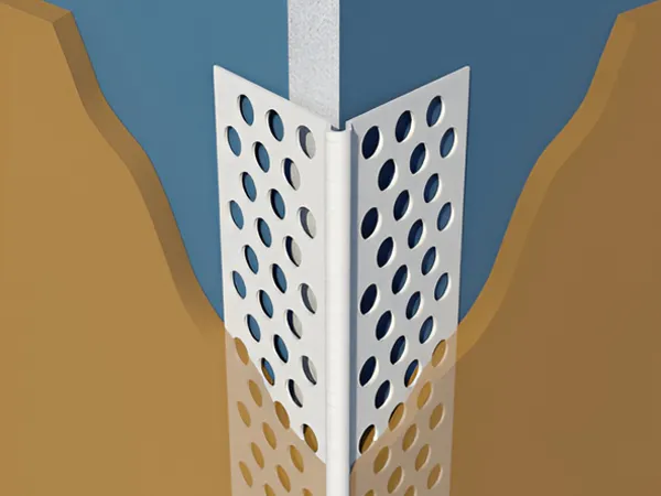 Aluminium drywall plaster bead application diagram
