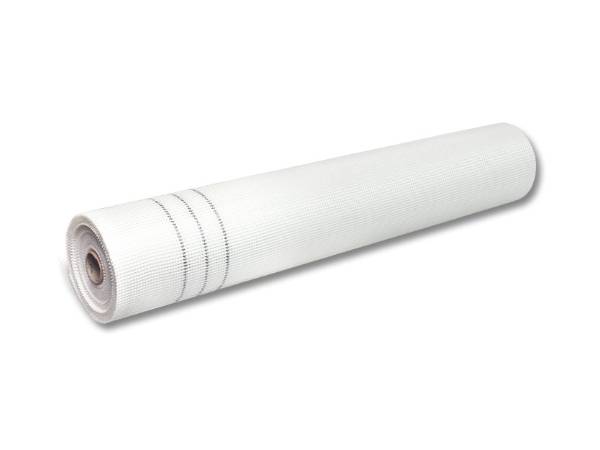 A roll of white fiberglass mesh