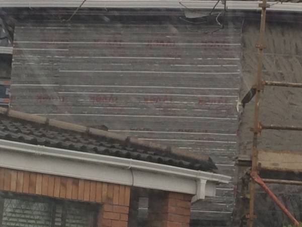 Hy rib mesh for exterior wall application