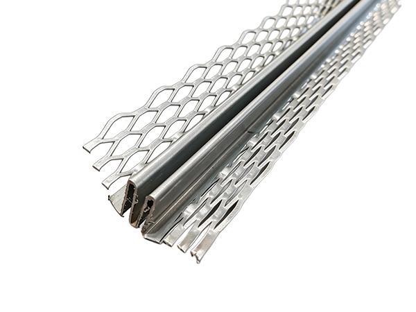 An inside control joint against a white background