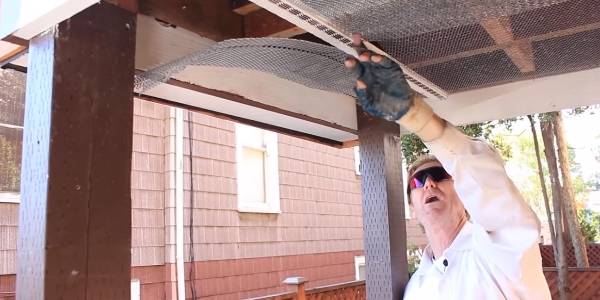Place and fix the metal lath onto the ceiling support.