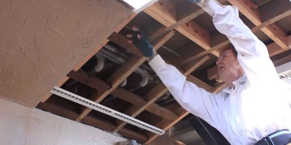 Install support on the ceiling.