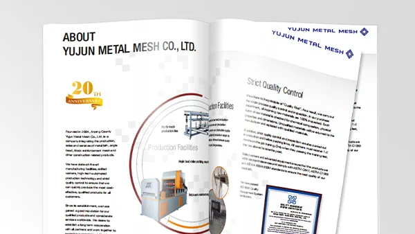 Front cover of plaster mesh catalogue.